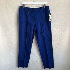 Larry Levine Ankle Slim Pants Womens Size 10 Marine Blue‎